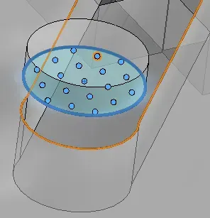 Mesh applied to flow volume