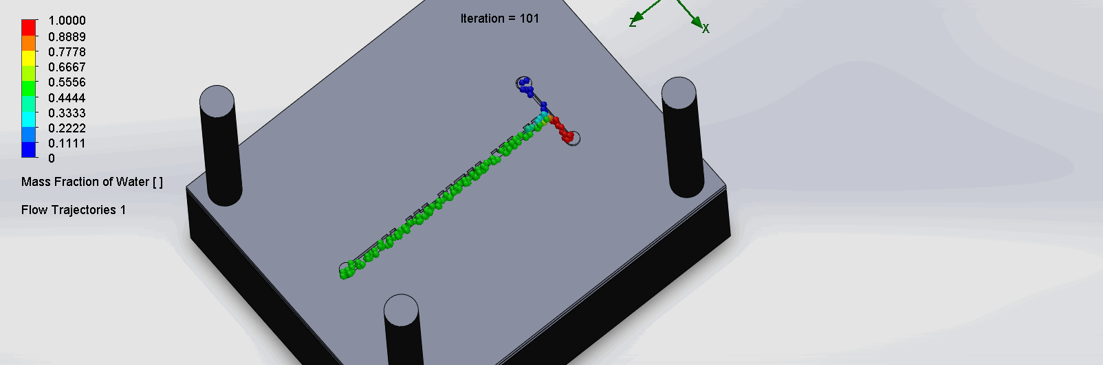 Animation 11. Flow trajectory animation of the Cantor Baffles Chip; Created by Jessica Xin.