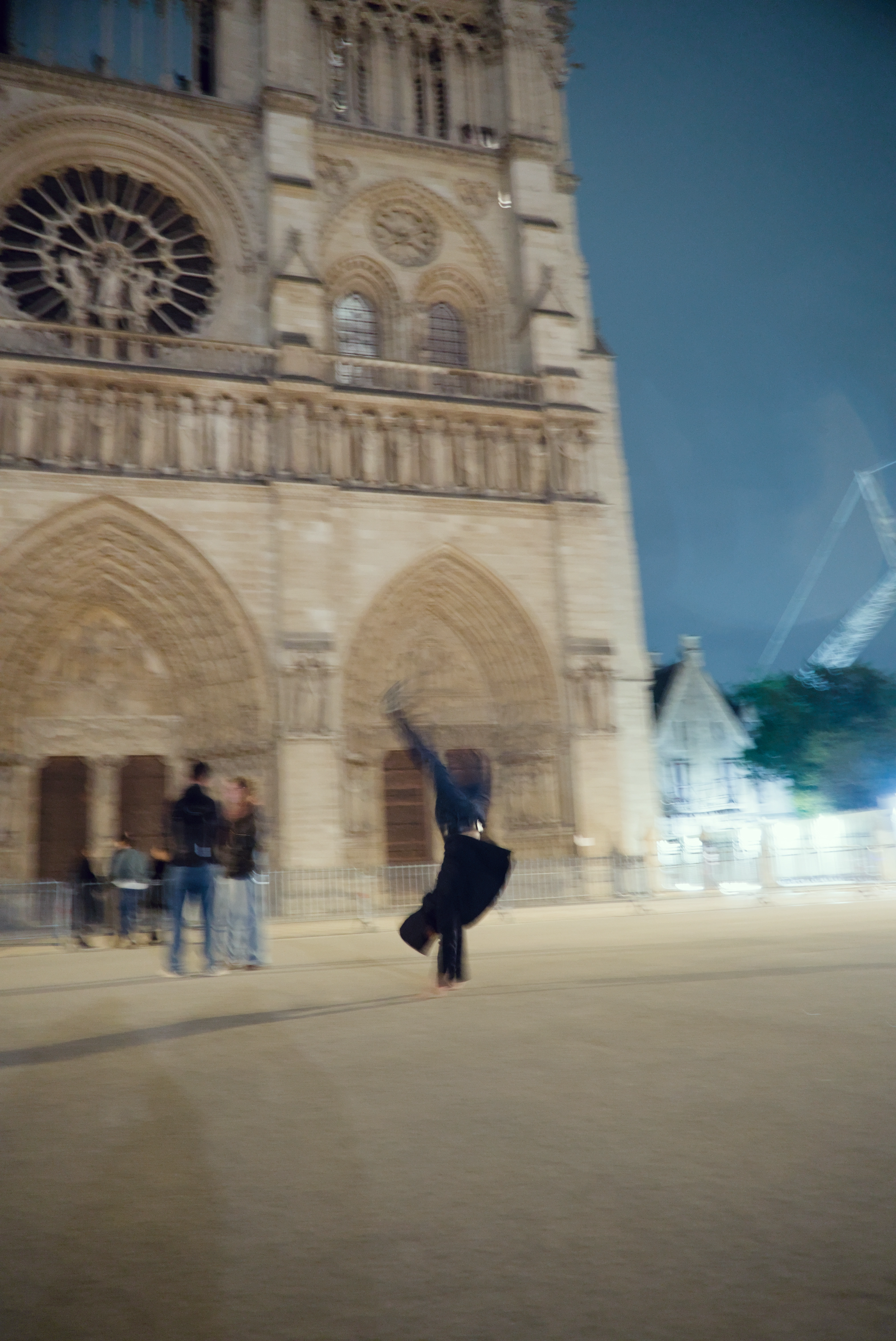 Handstand in front of Notre Dame