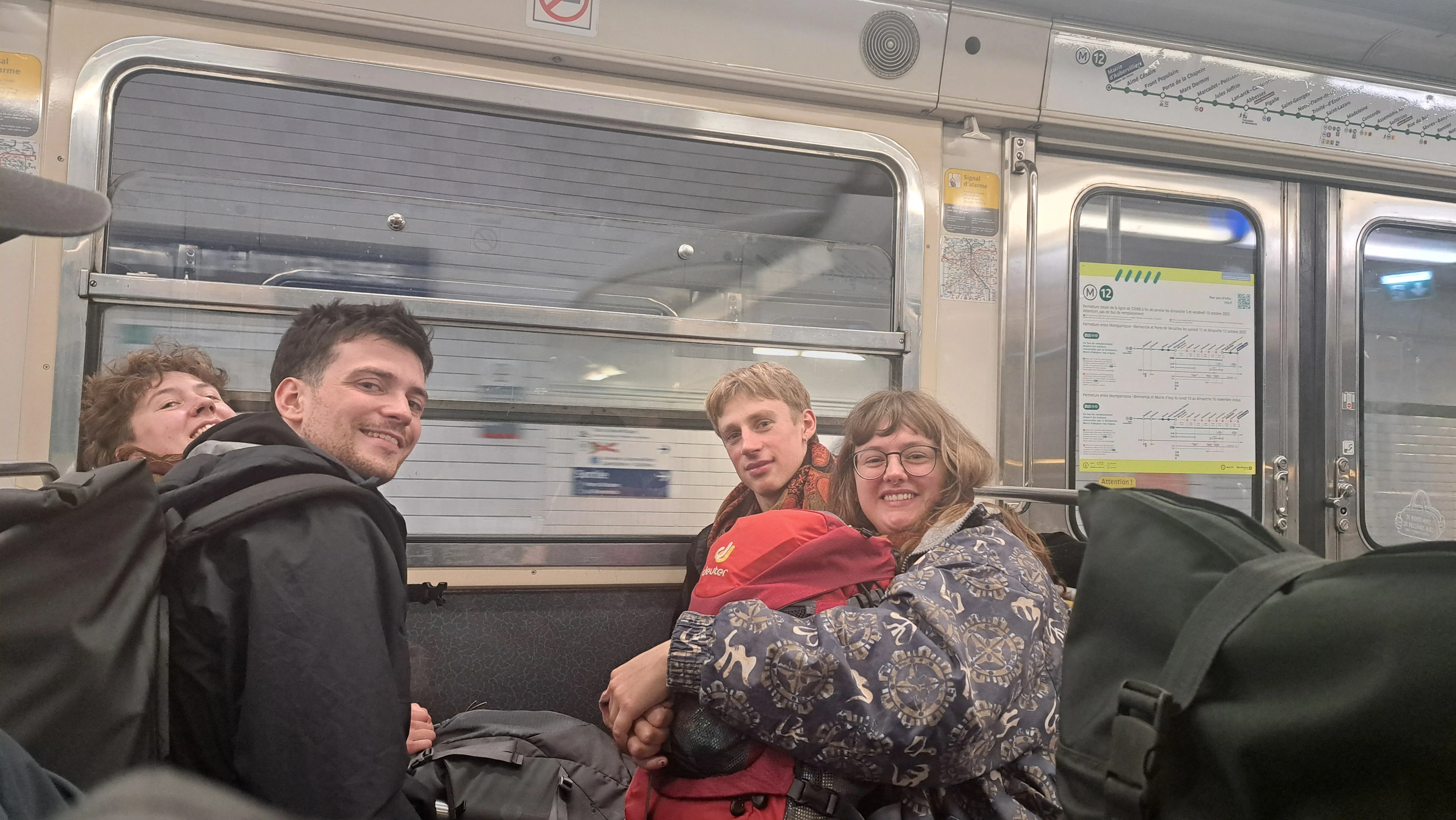 TRAPS member taking the metro in Paris.