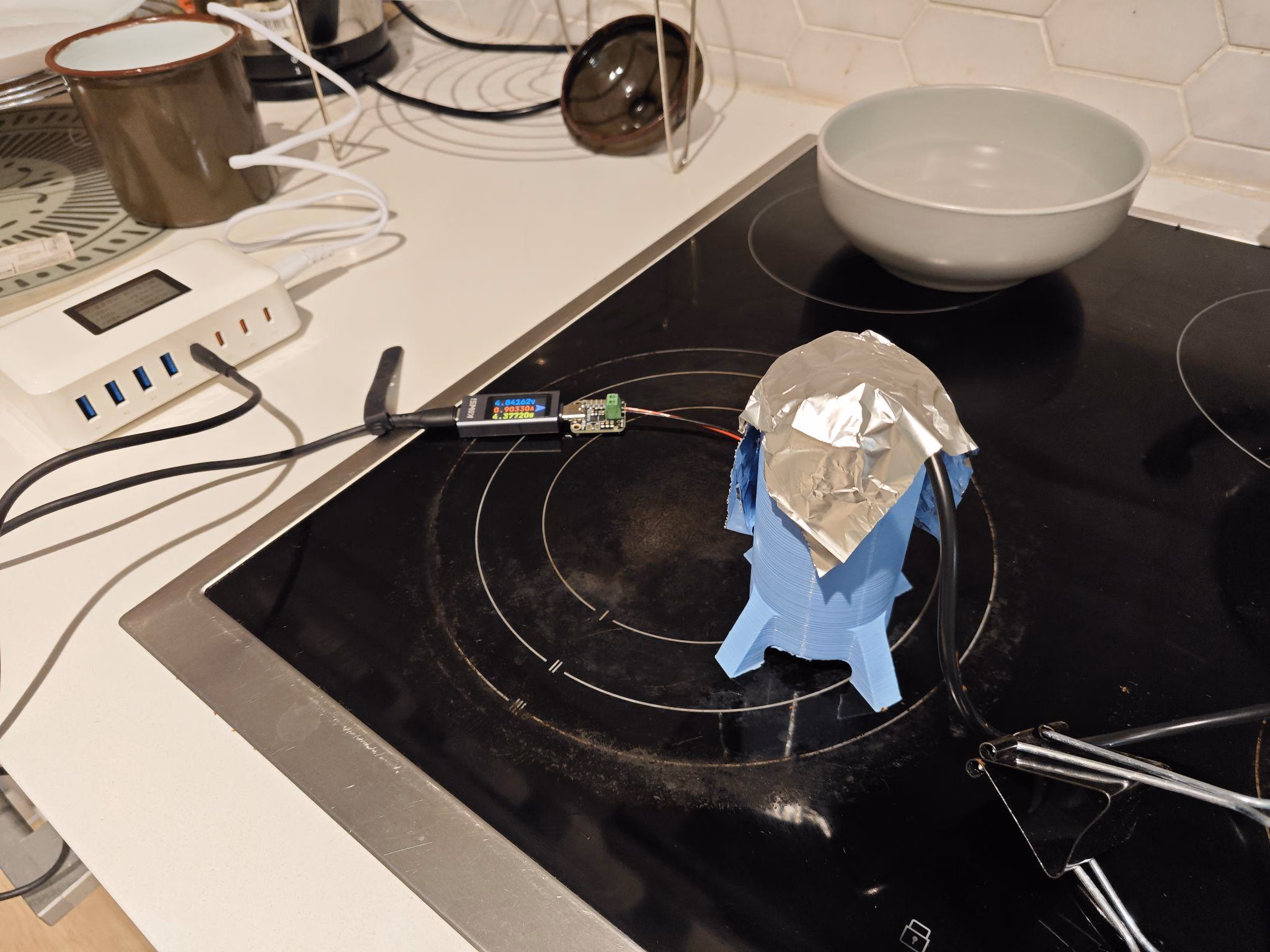 Heater test setup from master workbook