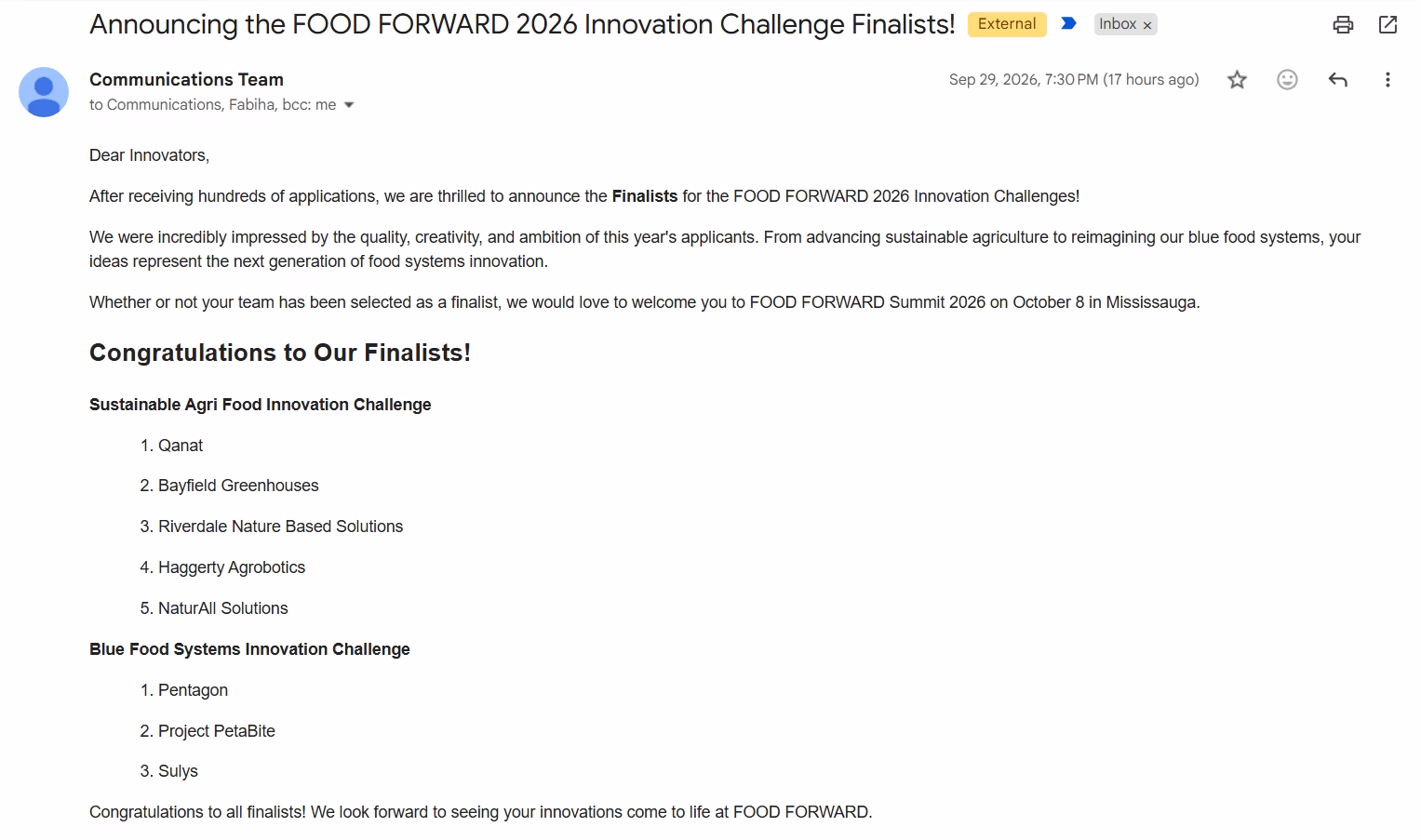 FOOD FORWARD Innovation Challenge (1 of 4)